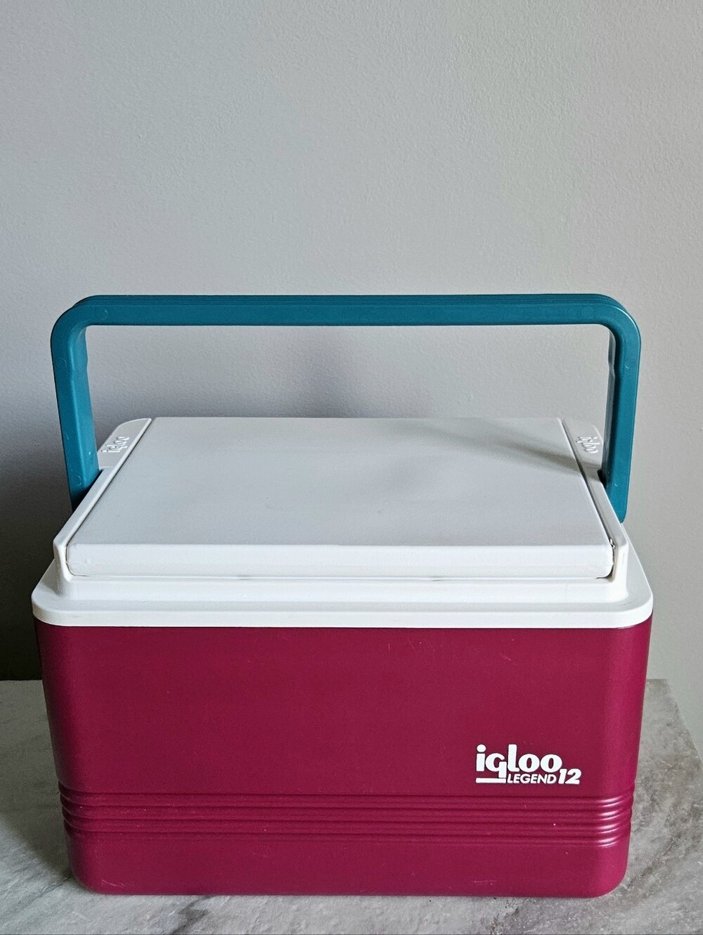 Vintage 90s Igloo Legend 12 Cooler | Magenta & Teal Retro Neon | Excellent